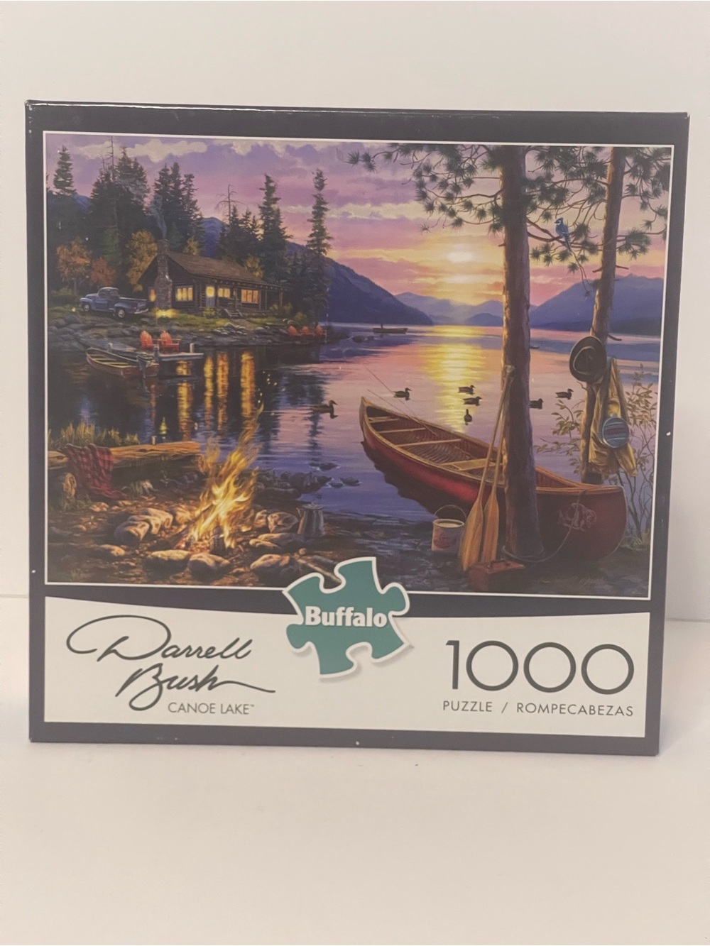 Buffalo David Bitton Canoe Lake Puzzle - Purple, Orange, Blue, Pink